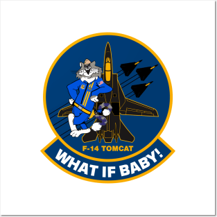 F-14 Tomcat - What If Baby- F-14 Tomcat - Clean Style Posters and Art